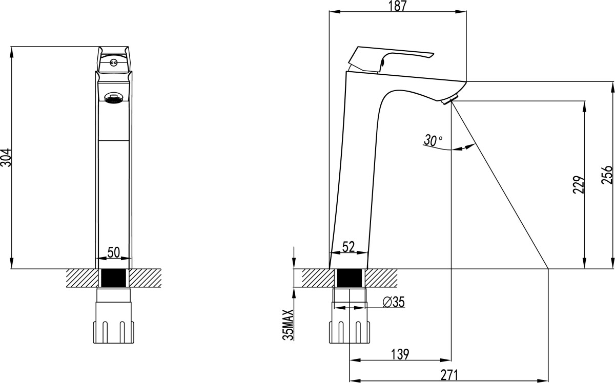 Lemark LM4509C Unit смеситель для раковины хром