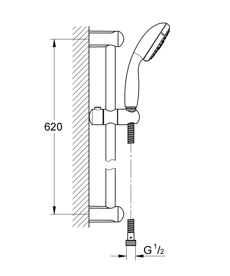 Grohe New Tempesta 27795001 душевой гарнитур