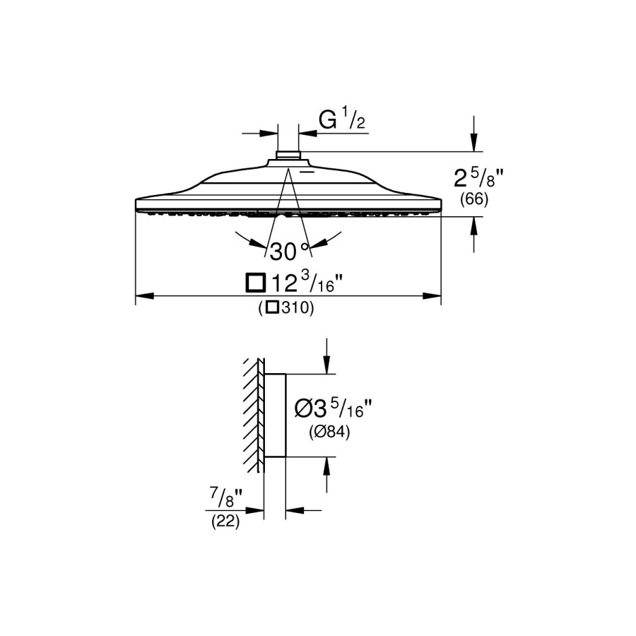 Grohe Rainshower 310 SmartConnect 26643000 верхний душ