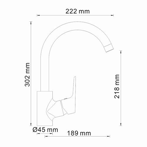 WasserKRAFT Lippe 4507 смеситель для кухни хром