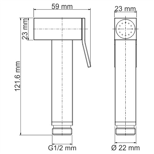 WasserKRAFT A138 гигиенический душ бронза