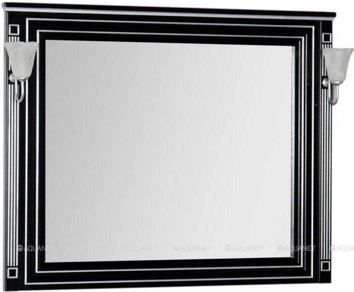 Зеркальное полотно Aquanet Паола 120*96 черный/серебро 00181767