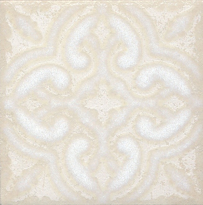 Kerama Marazzi Амальфи 10х10 см вставка напольная орнамент белая 8