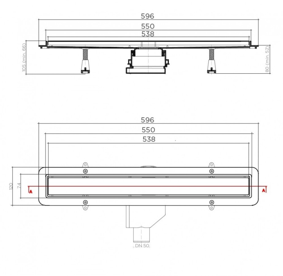 Pestan Betto by Pestan Line 550 13702509 Душевой лоток 550 мм