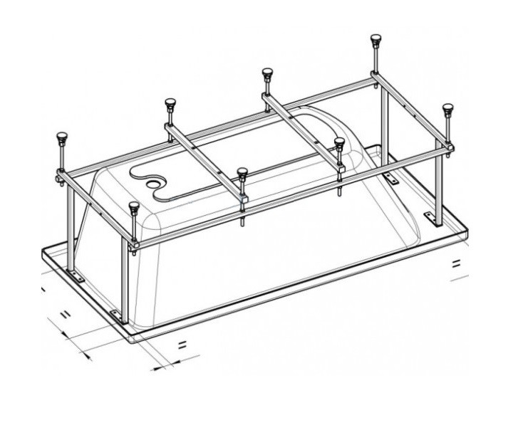 Монтажный комплект к акриловой ванне Roca Sureste