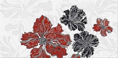 Azori Valkiriya Цветы 2 20х40 см декор настенный глянцевый