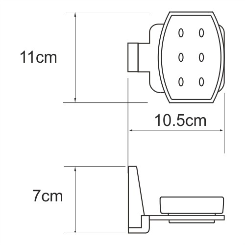 WasserKRAFT Lopau K-6029 мыльница хром