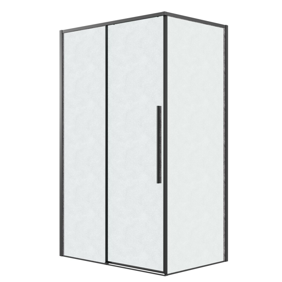 Душевое ограждение Grossman Galaxy 100.K33.01.100.21.02-200.K33.01.90.21.02 (100х90х195) раздвижная(левая),черный матовый,стекло шиншилла,2 места 120.K33.01.1090.21.02