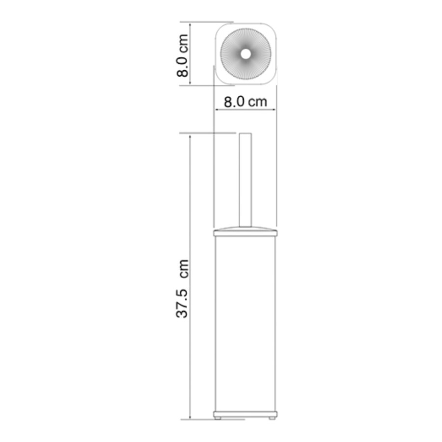 WasserKRAFT K-1117BLACK туалетный ершик