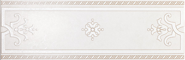 Kerama Marazzi Камея 40х13 см бордюр настенный белый