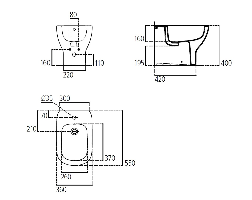 Ideal Standard Tesi T354001 биде напольное