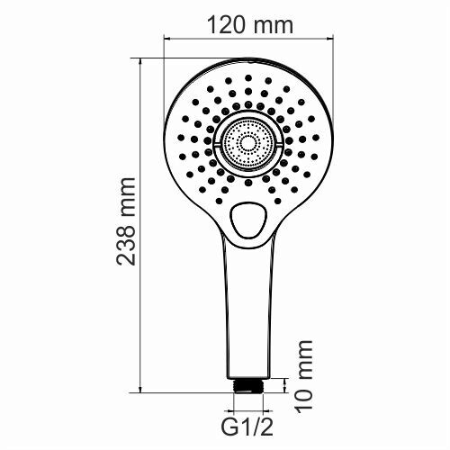 WasserKRAFT A101 ручной душ хром