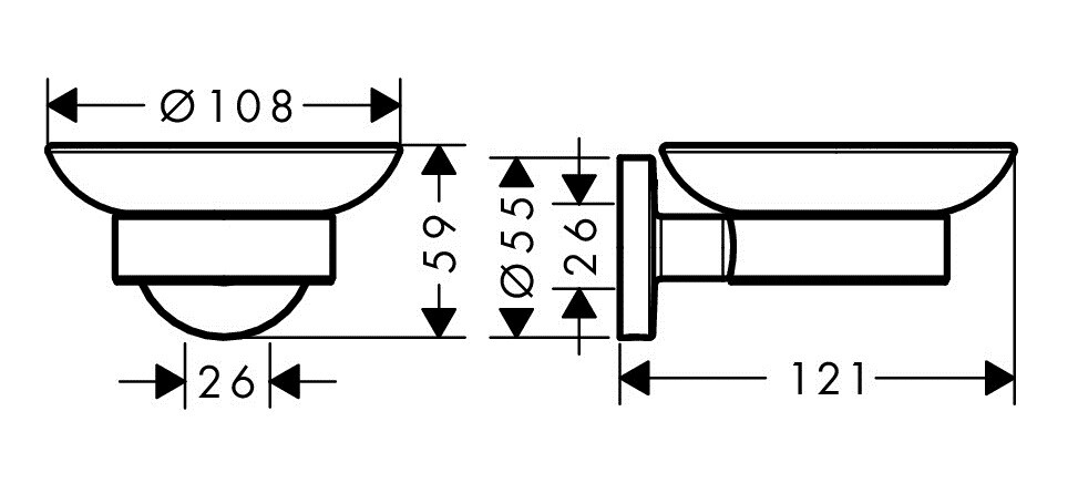 41715000 Hansgrohe Logis Universal мыльница