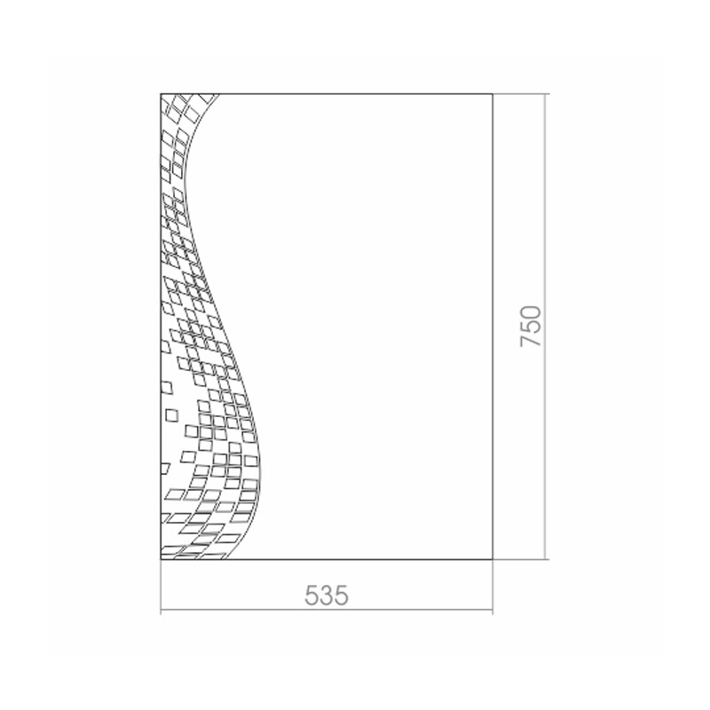 Зеркальное полотно Loranto Пиксели 535*750 ФР00001110