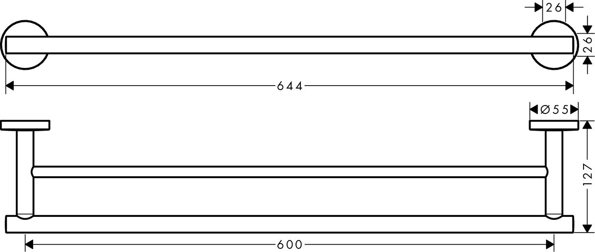 41712000 Hansgrohe Logis Universal держатель для полотенец