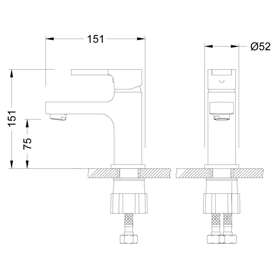 Lemark LM0606C Aura смеситель для раковины хром