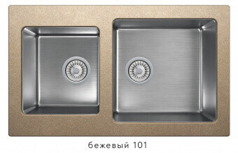 Tolero Twist TTS-840 84 50 см мойка для кухни бежевый