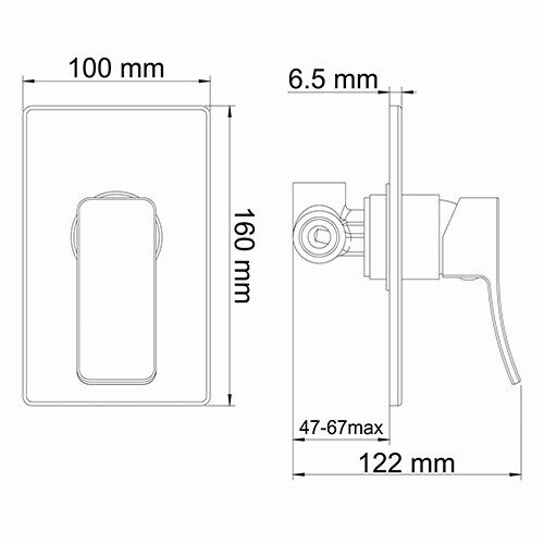 WasserKRAFT Aller 10651WHITE смеситель для душа хром/белый