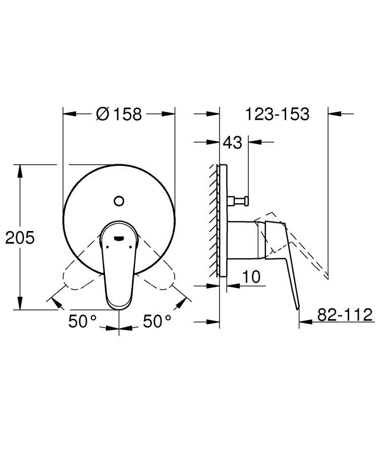 Grohe Eurodisc Cosmopolitan 24056002 смеситель скрытого монтажа хром