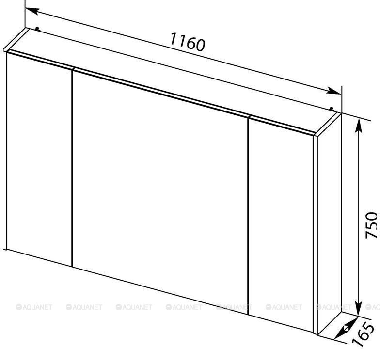 Зеркало-шкаф Aquanet Остин 120*75 белый 00203926