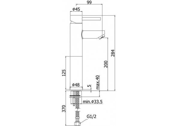 Paffoni Stick SK071HCR120 смеситель для раковины хром