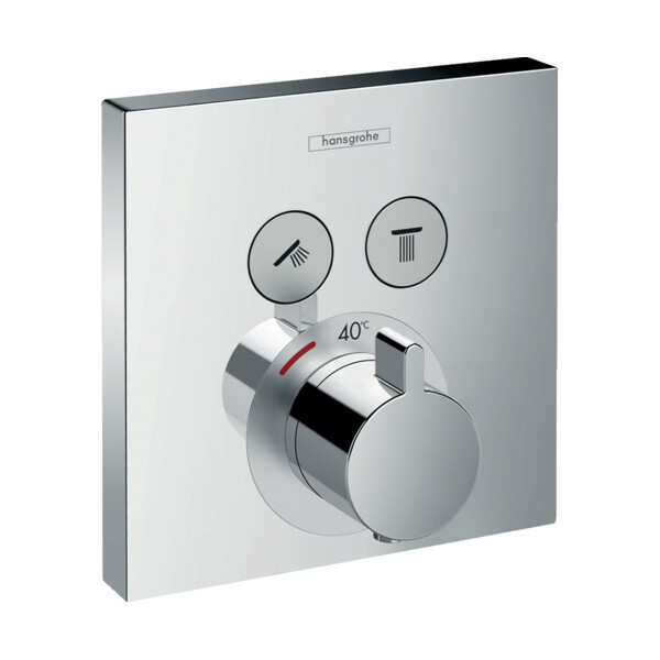 Hansgrohe ShowerSelect Термостат скрытого монтажа для 2 потребителей хром 15763000