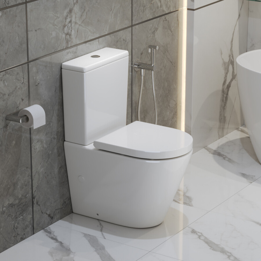 Унитаз-компакт безободковый BelBagno FLAY-TOR BB2149CP-TOR BB2149T