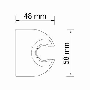 WasserKRAFT A009 настенный держатель лейки хром