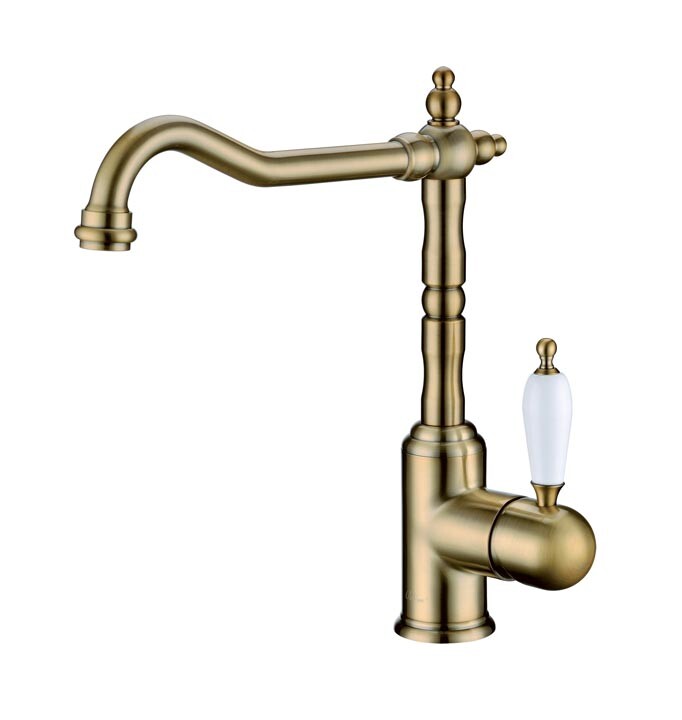 Смеситель для кухни Boheme Kitchen Medici Ripresa белая керамика 101