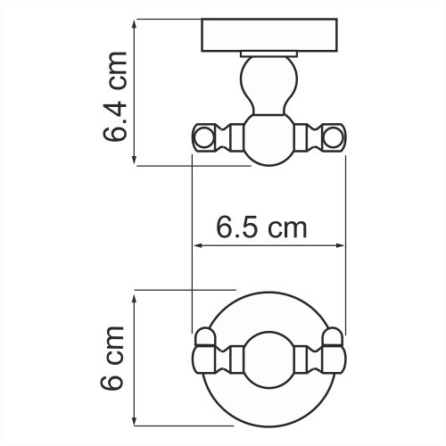 WasserKRAFT Diemel K-2223D Крючок хром