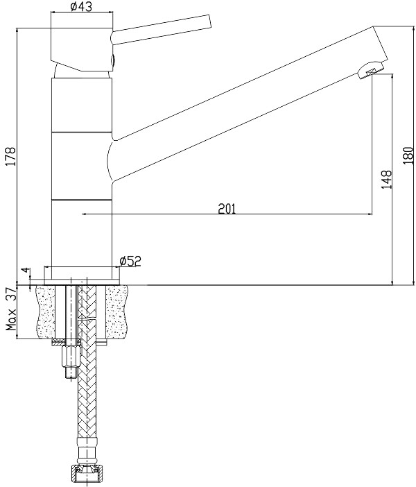 Iddis Velikan VL5WBSGi05 смеситель для кухни белый/хром