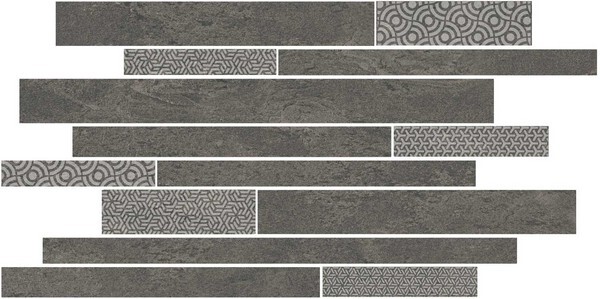 Декор Ламелла серый темный мозаичный SBM011SG4585