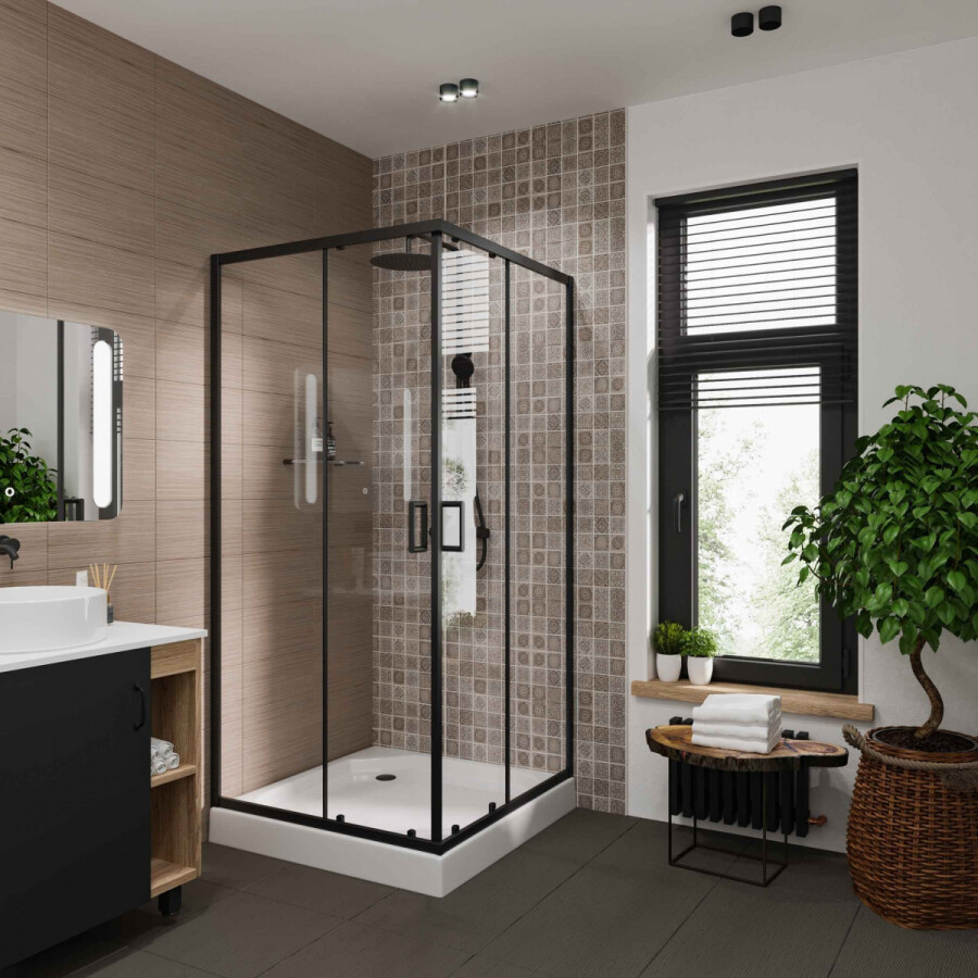 Душевой уголок 100x80 Niagara NG 6881-08 Универсальный 68810811BLACK
