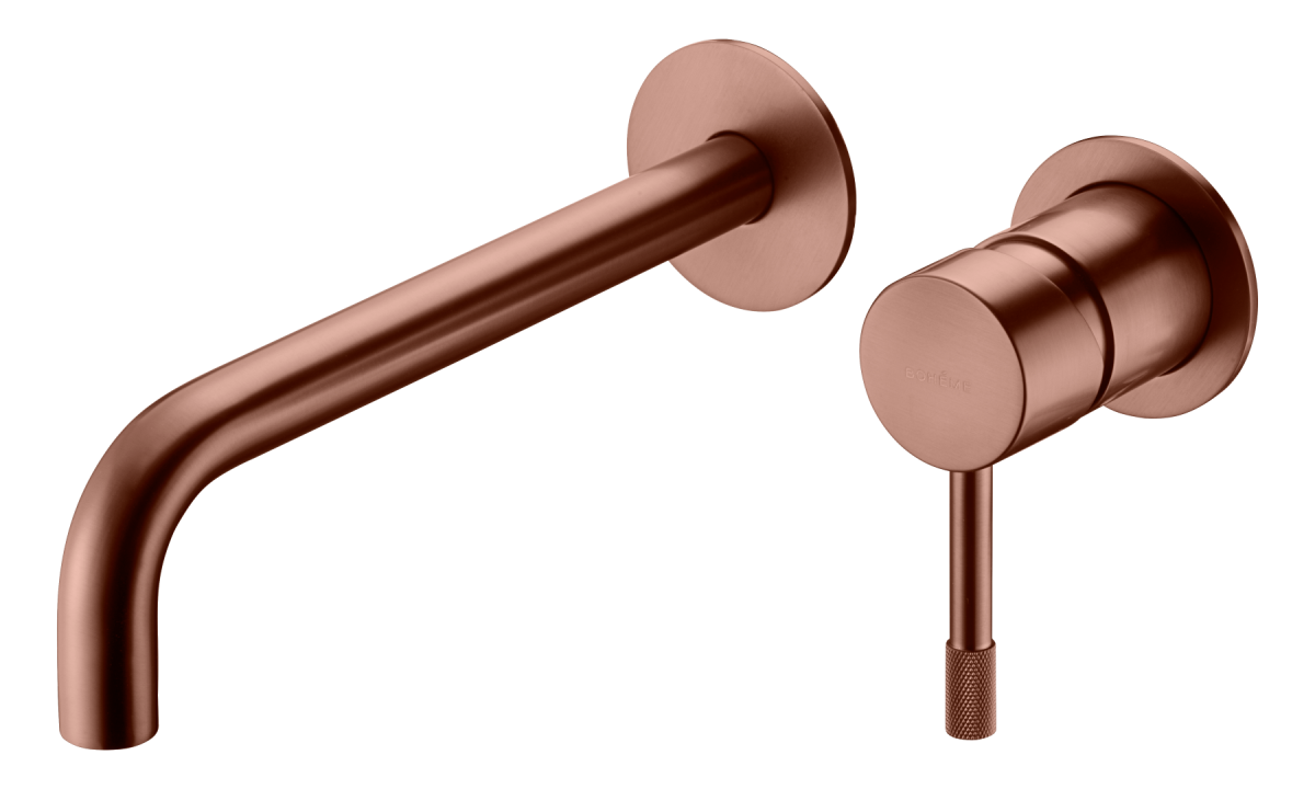 Смеситель для раковины из стены Boheme Uno Brushed Bronze 465-BRB