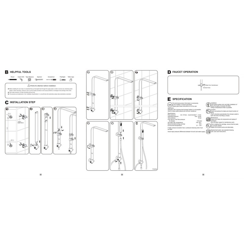 Bravat Arc D224K-ENG душевая колонна