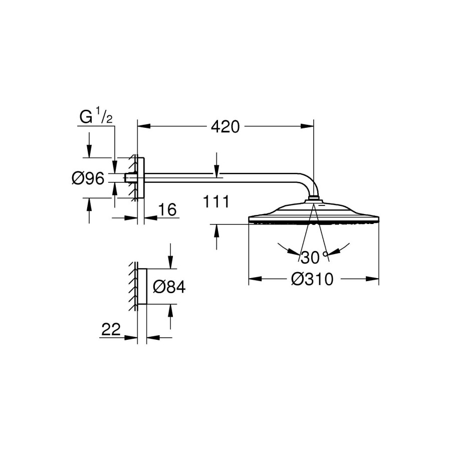 Grohe Rainshower 310 SmartConnect 26640000 верхний душ