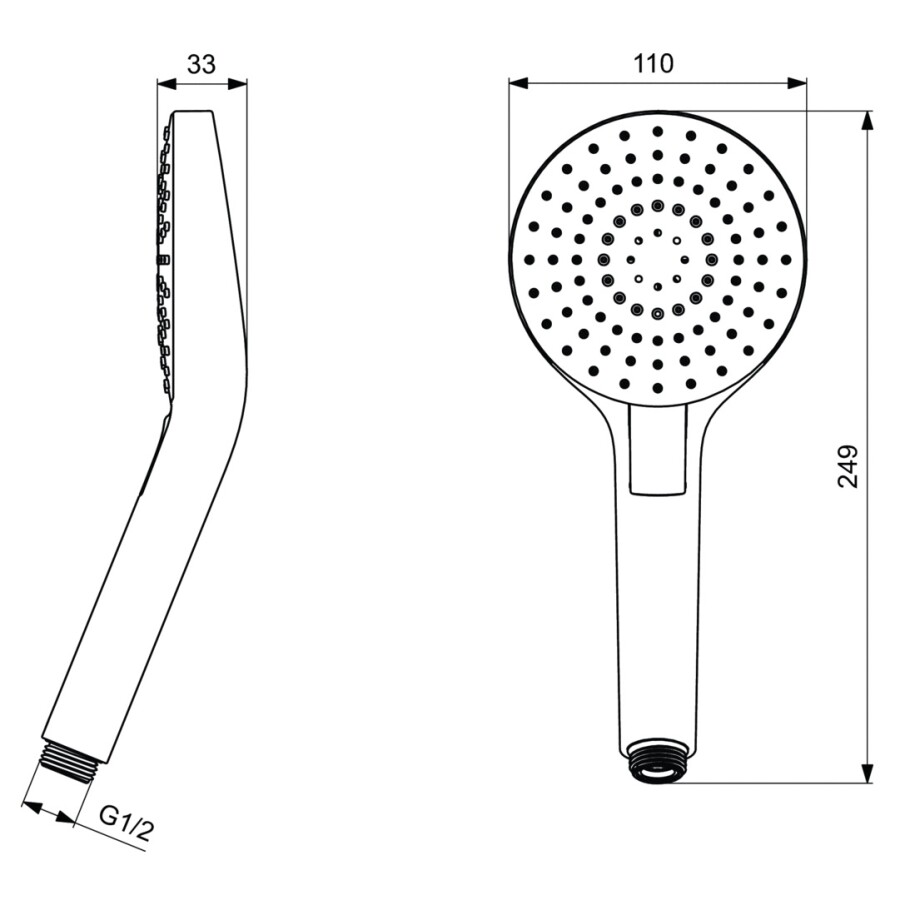 Ideal Standard B2231AA IdealRain лейка душевая Evo Round L3