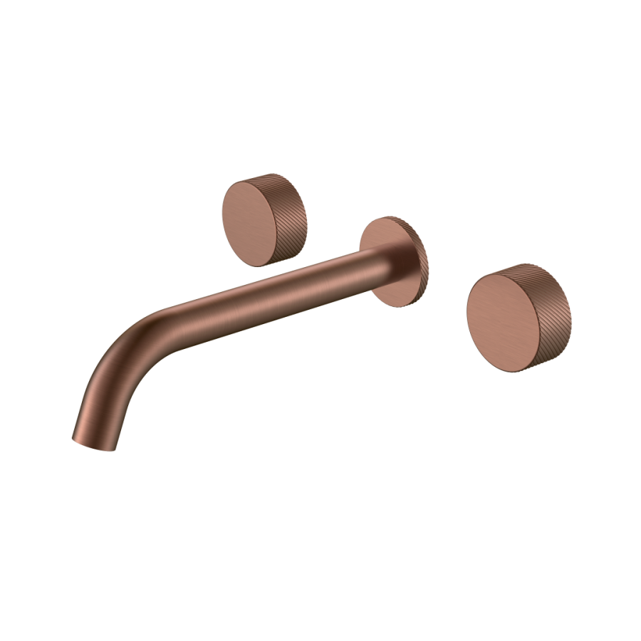 Смеситель для раковины из стены Boheme Stick Brushed Bronze ручка Spirale 152-2-BRB.4