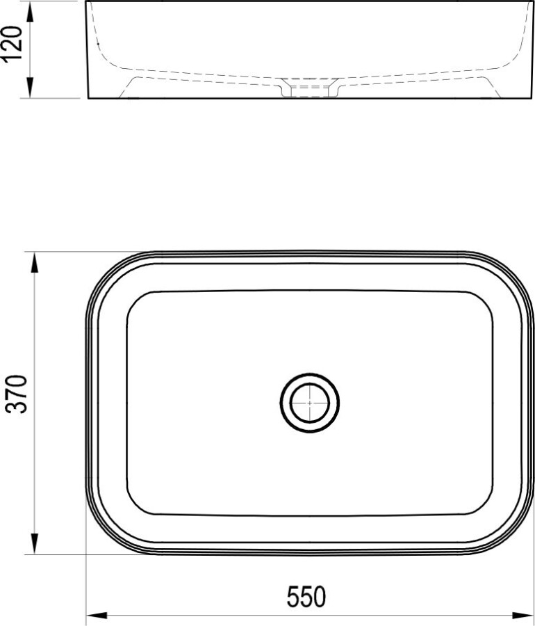 Ravak Ceramic Slim R 550 XJX01155002 умывальник накладной