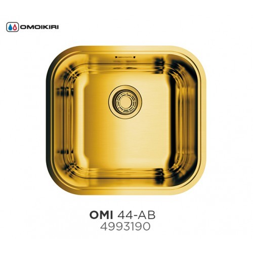 Omoikiri Omi 44-U/IF-АB 4993190 кухонная мойка декорированная нержавеющая сталь/латунь 41.5х44.5 см