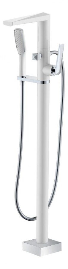 Смеситель для ванны напольный Boheme Venturo Белый / Хром 379-W