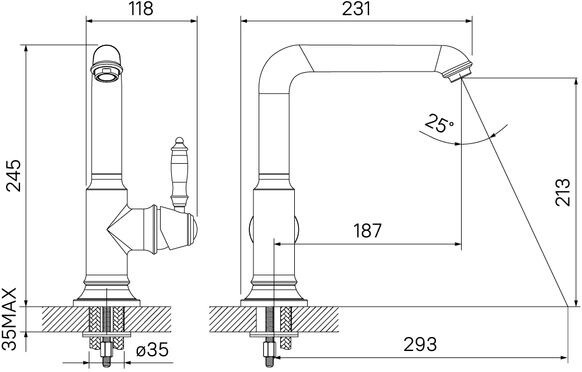 Iddis Loft LOF1LMBi05 смеситель для кухни бронза