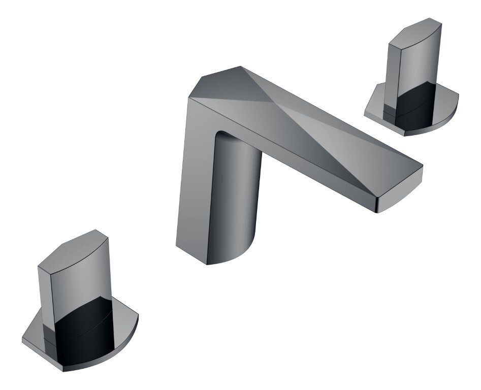 Смеситель врезной для раковины на 3отв. Boheme Venturo Shine Gun Metall 150-SGM-ICE