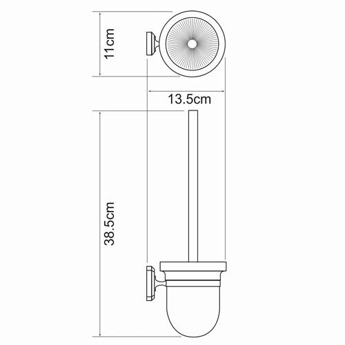 WasserKRAFT Oder K-3027 туалетный ершик хром