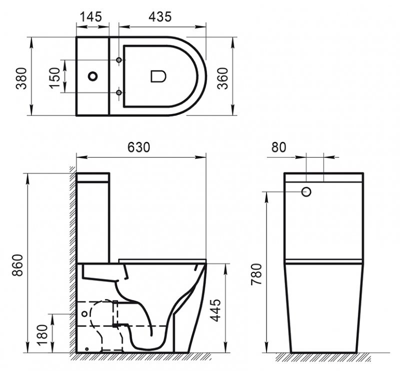 BELBAGNO ETNA BB2157CPR + BB2157T унитаз напольный