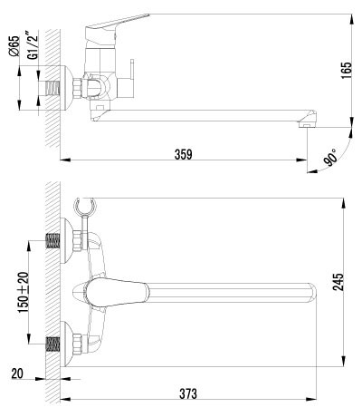 Lemark LM6551C Партнер смеситель для ванны хром