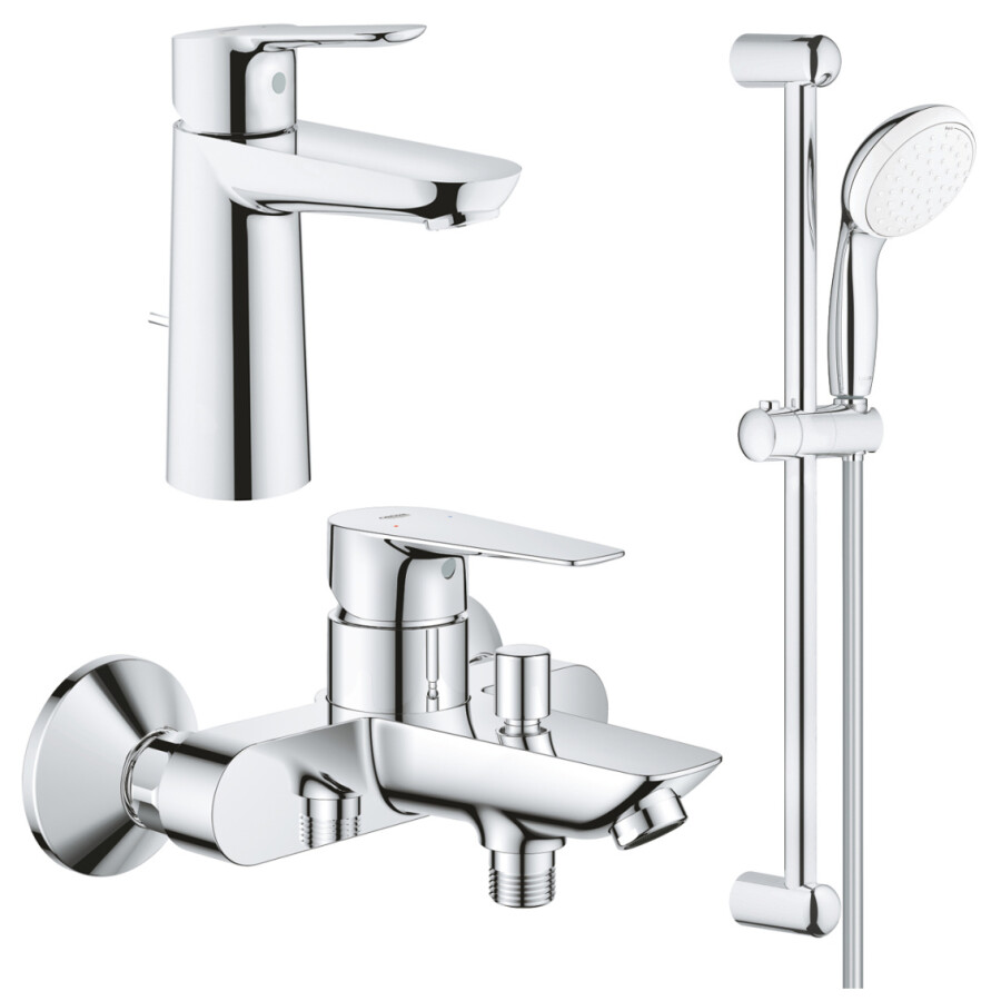 Готовый комплект для ванной комнаты GROHE BauEdge, хром 1000180