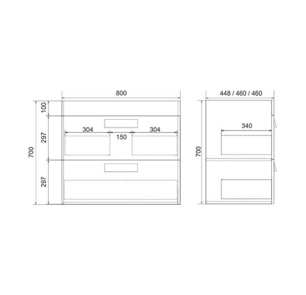 Mirsant Komfort 80 см тумба с раковиной More УТ000046008