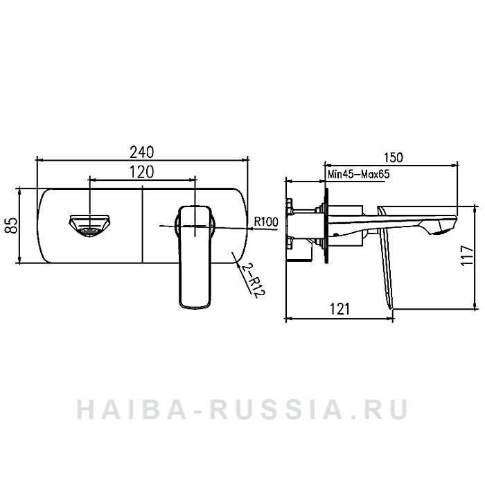 Haiba HB80548-8 смеситель для раковины 35 мм