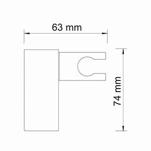 WasserKRAFT A011 настенный держатель лейки хром